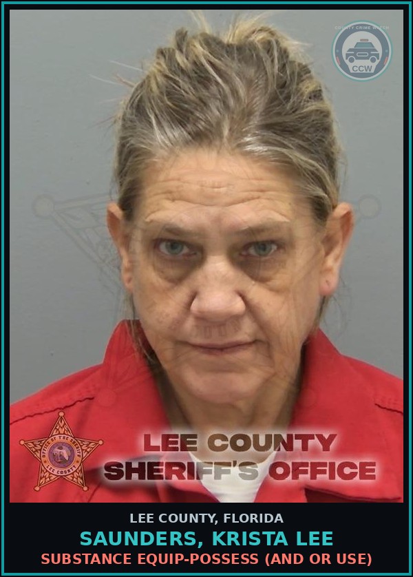 Booking mugshot of SAUNDERS, KRISTA LEE in Lee County