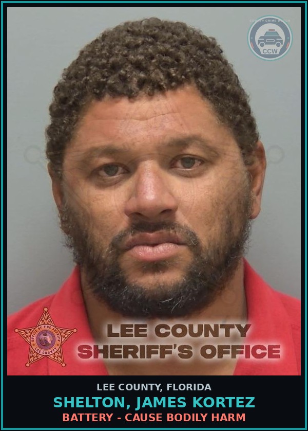 Booking mugshot of SHELTON, JAMES KORTEZ in Lee County