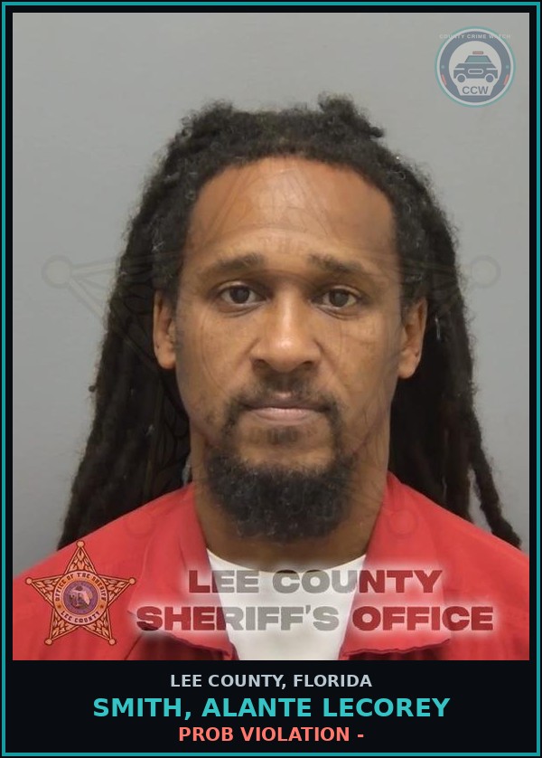 Booking mugshot of SMITH, ALANTE LECOREY in Lee County