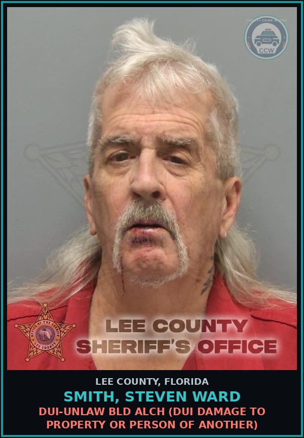 Booking mugshot of SMITH, STEVEN WARD in Lee County