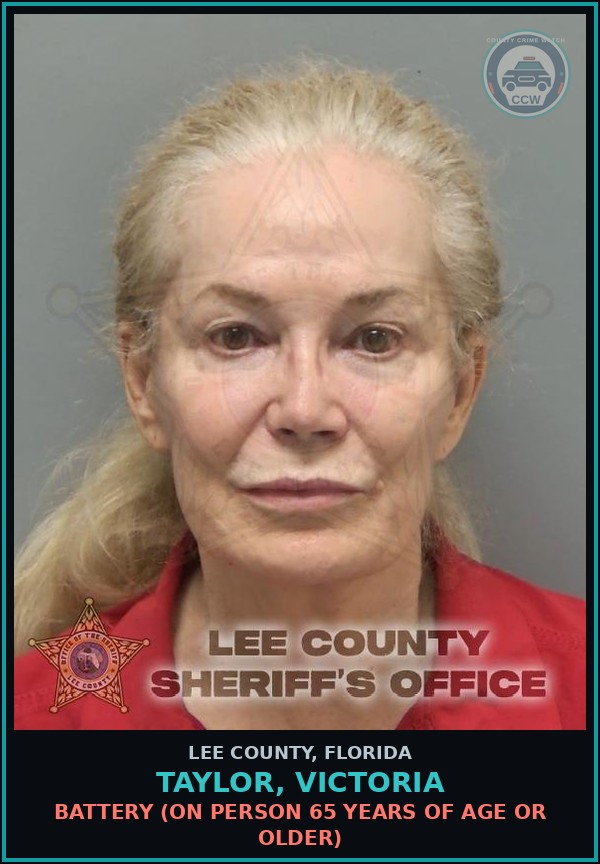 Booking mugshot of TAYLOR, VICTORIA in Lee County