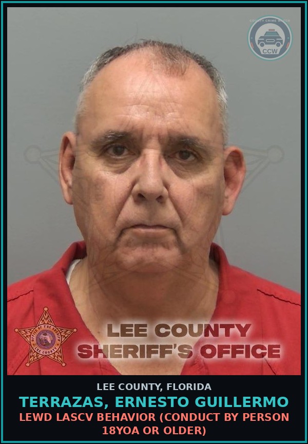 Booking mugshot of TERRAZAS, ERNESTO GUILLERMO in Lee County