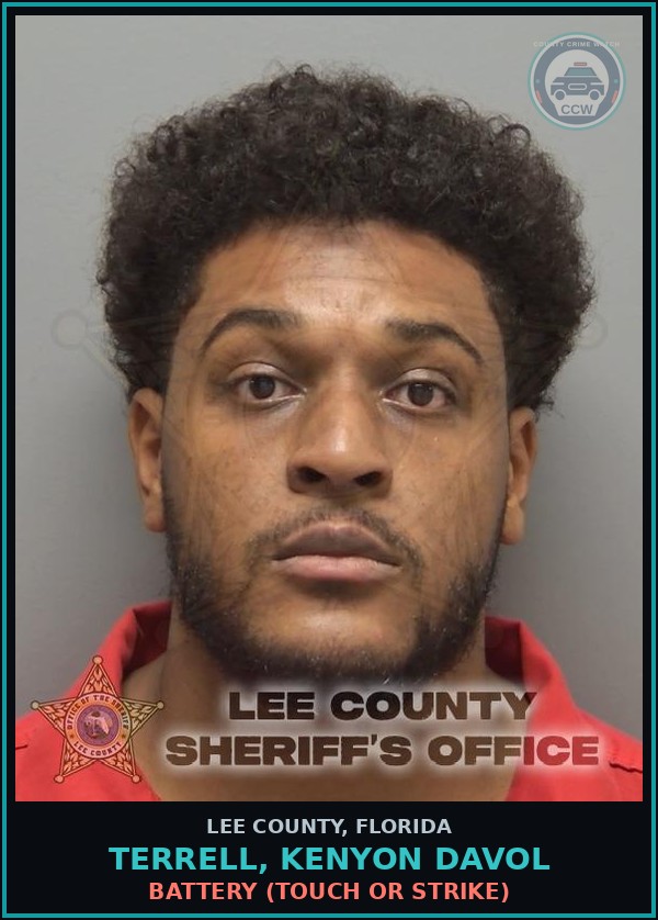 Booking mugshot of TERRELL, KENYON DAVOL in Lee County