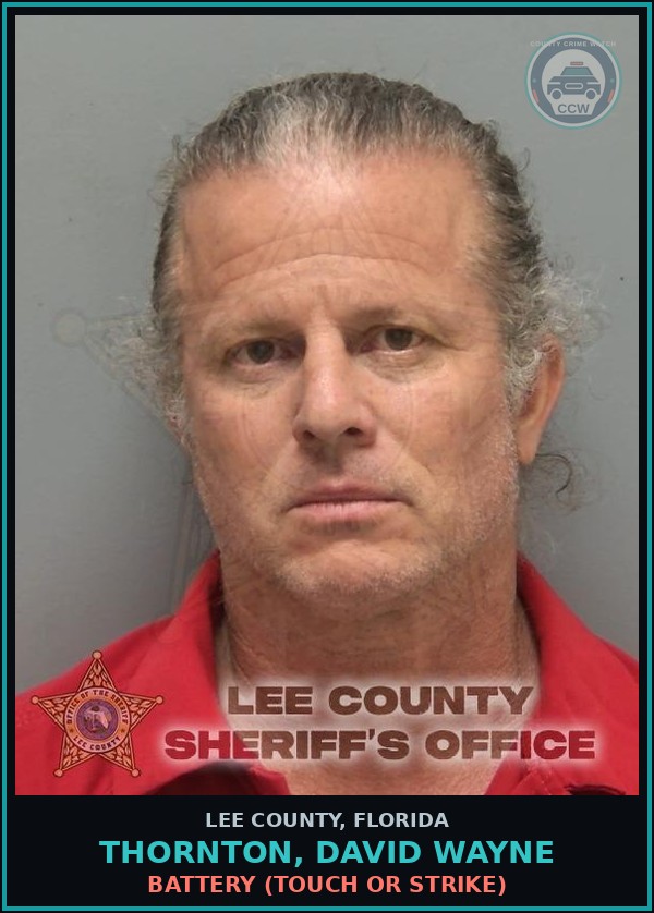 Booking mugshot of THORNTON, DAVID WAYNE in Lee County