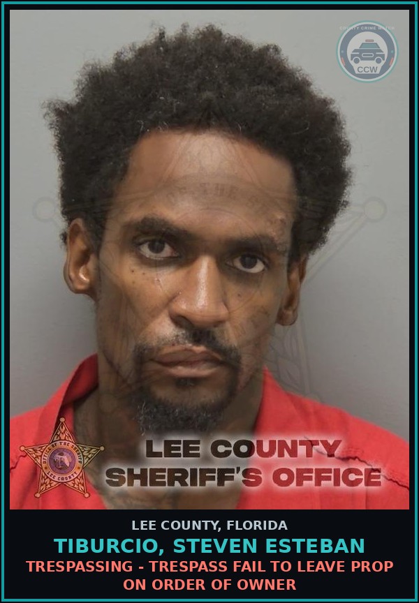 Booking mugshot of TIBURCIO, STEVEN ESTEBAN in Lee County