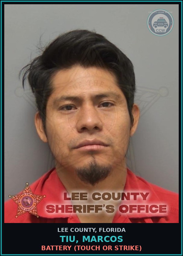 Booking mugshot of TIU, MARCOS in Lee County