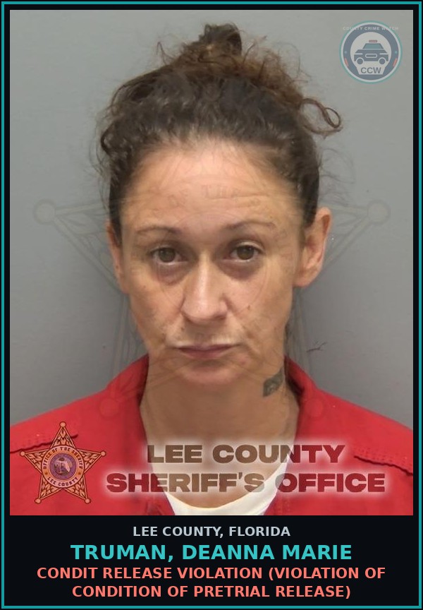 Booking mugshot of TRUMAN, DEANNA MARIE in Lee County