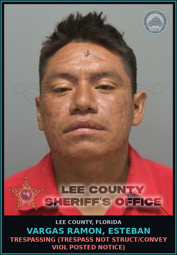 Booking mugshot of VARGAS RAMON, ESTEBAN in Lee County