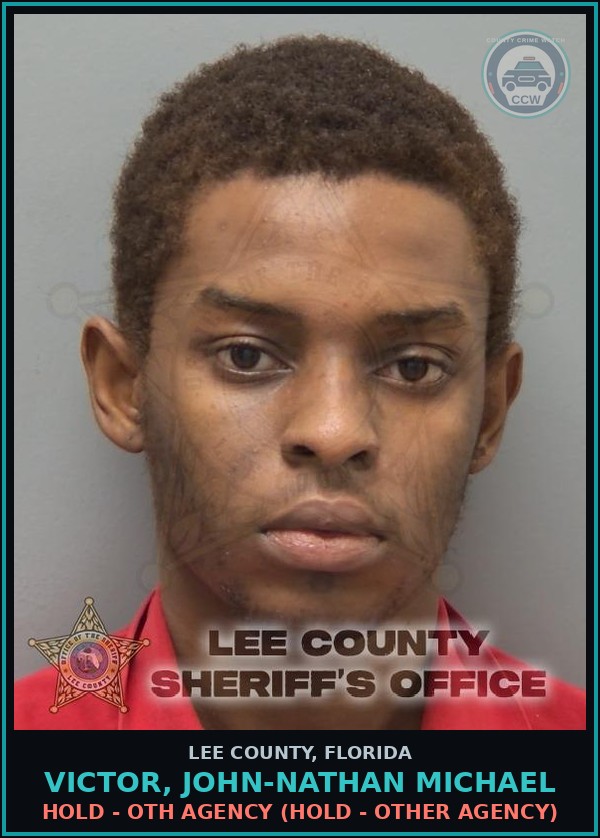 Booking mugshot of VICTOR, JOHN-NATHAN MICHAEL in Lee County