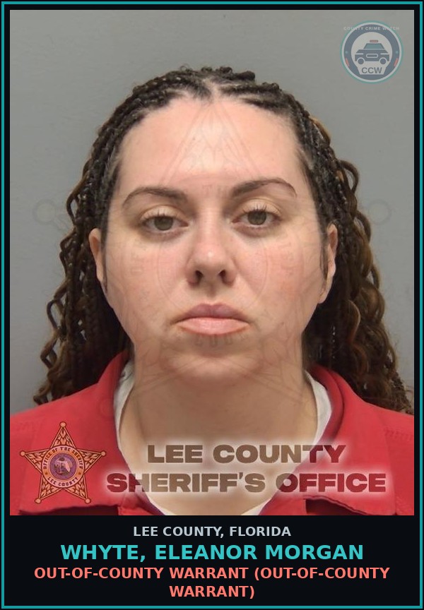 Booking mugshot of WHYTE, ELEANOR MORGAN in Lee County