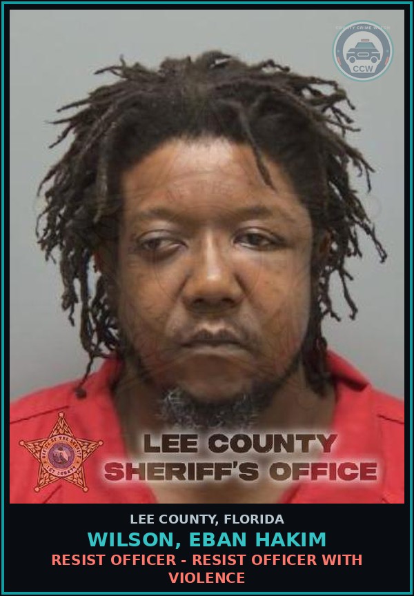 Booking mugshot of WILSON, EBAN HAKIM in Lee County