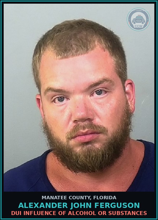 Booking mugshot of ALEXANDER JOHN FERGUSON in Manatee County
