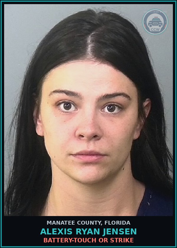 Booking mugshot of ALEXIS RYAN JENSEN in Manatee County
