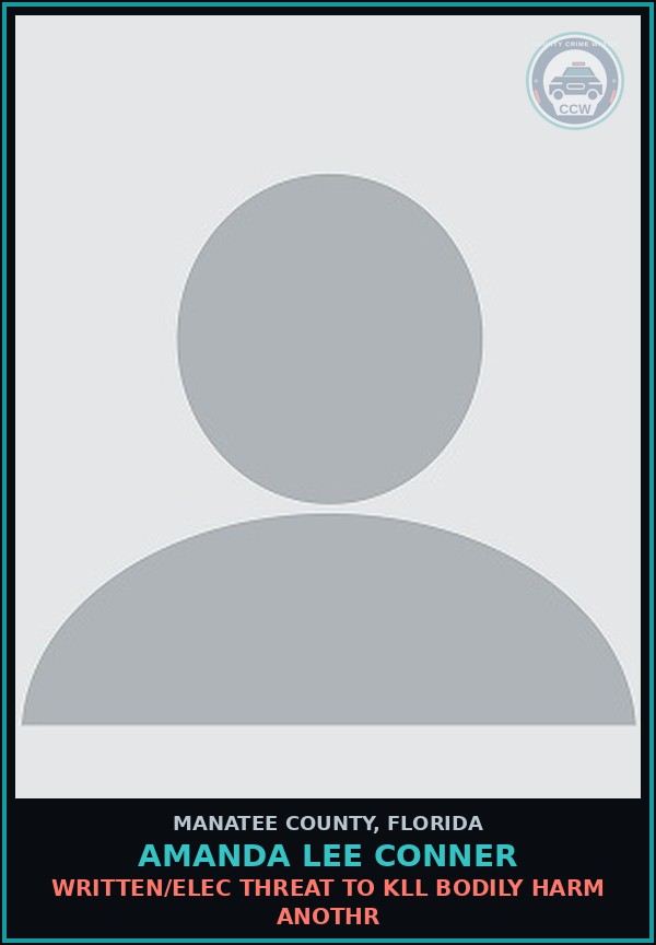 Booking mugshot of AMANDA LEE CONNER in Manatee County