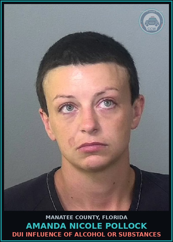 Booking mugshot of AMANDA NICOLE POLLOCK in Manatee County