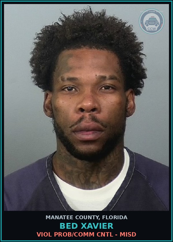 Booking mugshot of BED XAVIER in Manatee County