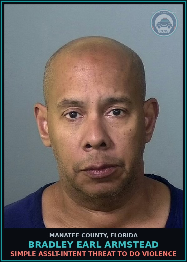 Booking mugshot of BRADLEY EARL ARMSTEAD in Manatee County