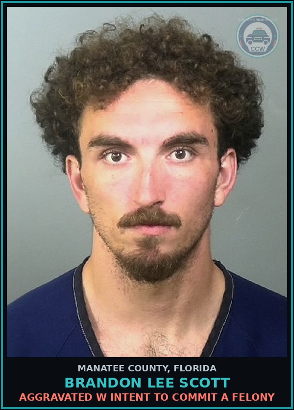 Booking mugshot of BRANDON LEE SCOTT in Manatee County