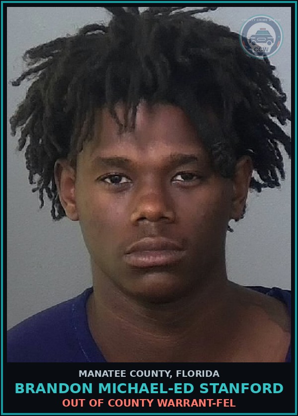 Booking mugshot of BRANDON MICHAEL-ED STANFORD in Manatee County