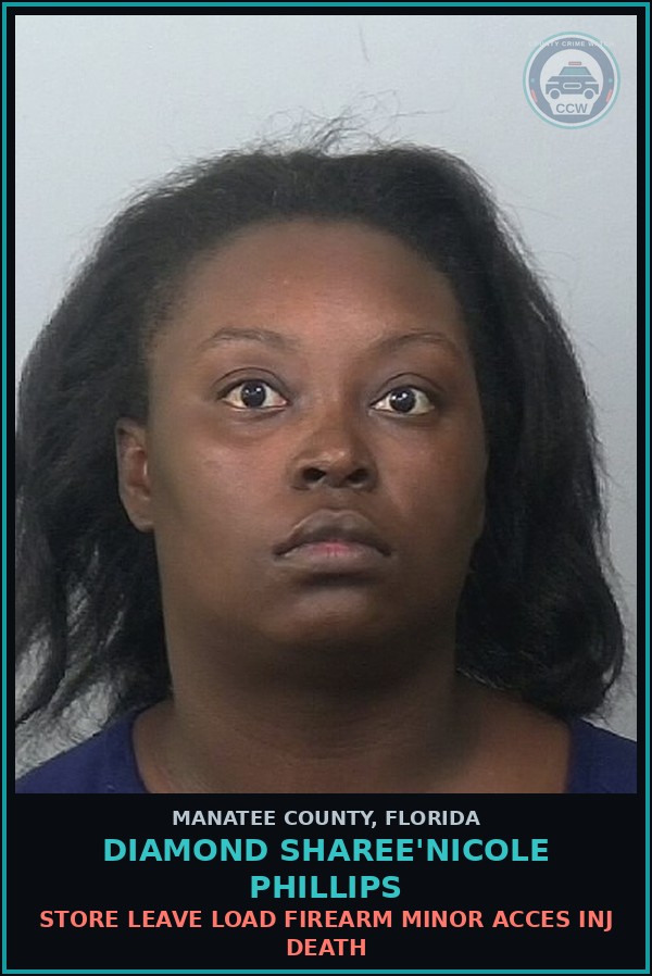 Booking mugshot of DIAMOND SHAREE'NICOLE PHILLIPS in Manatee County