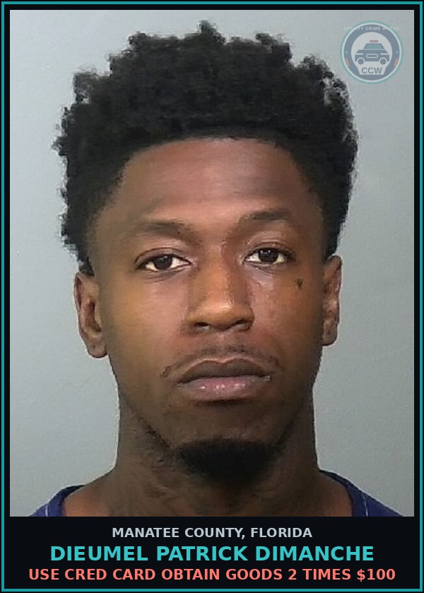 Booking mugshot of DIEUMEL PATRICK DIMANCHE in Manatee County