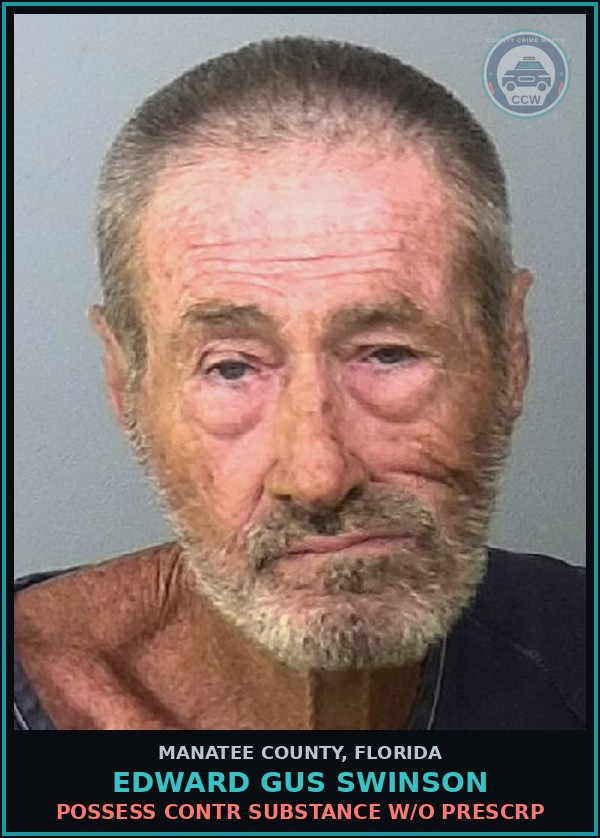 Booking mugshot of EDWARD GUS SWINSON in Manatee County