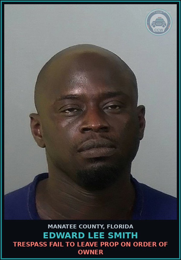 Booking mugshot of EDWARD LEE SMITH in Manatee County