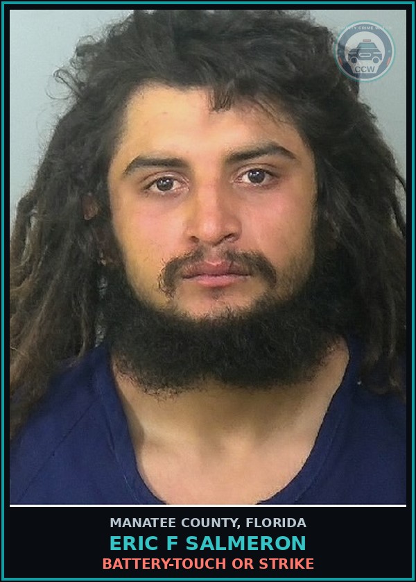 Booking mugshot of ERIC F SALMERON in Manatee County