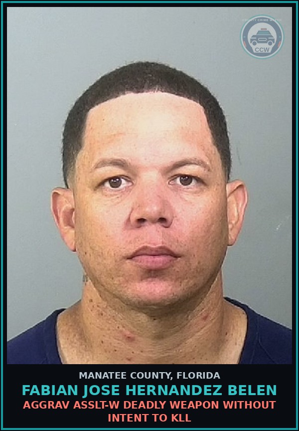 Booking mugshot of FABIAN JOSE HERNANDEZ BELEN in Manatee County