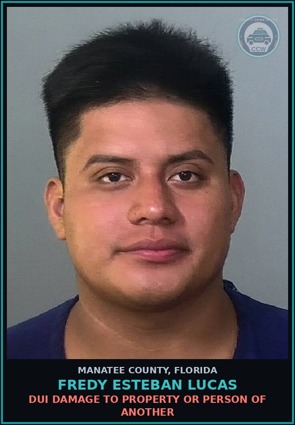 Booking mugshot of FREDY ESTEBAN LUCAS in Manatee County