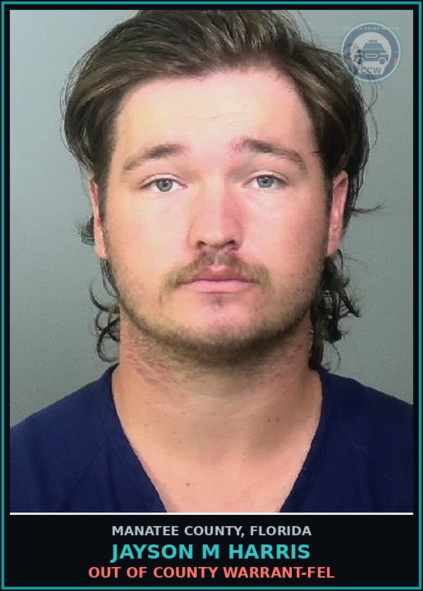 Booking mugshot of JAYSON M HARRIS in Manatee County