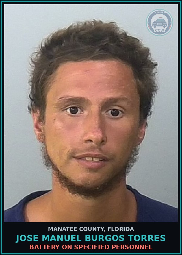 Booking mugshot of JOSE MANUEL BURGOS TORRES in Manatee County