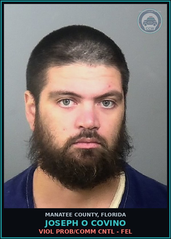 Booking mugshot of JOSEPH O COVINO in Manatee County