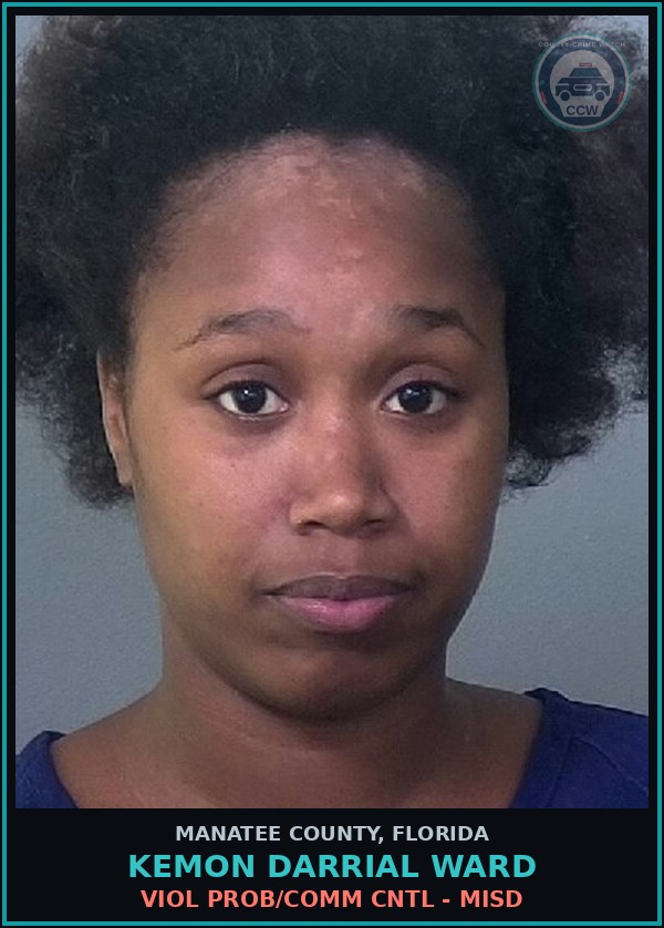 Booking mugshot of KEMON DARRIAL WARD in Manatee County