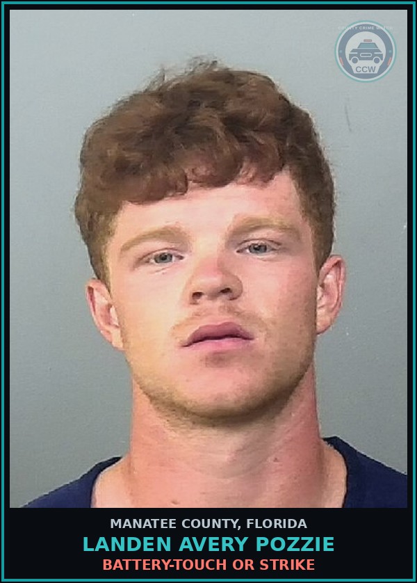 Booking mugshot of LANDEN AVERY POZZIE in Manatee County