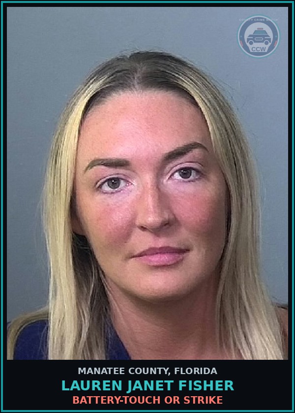 Booking mugshot of LAUREN JANET FISHER in Manatee County