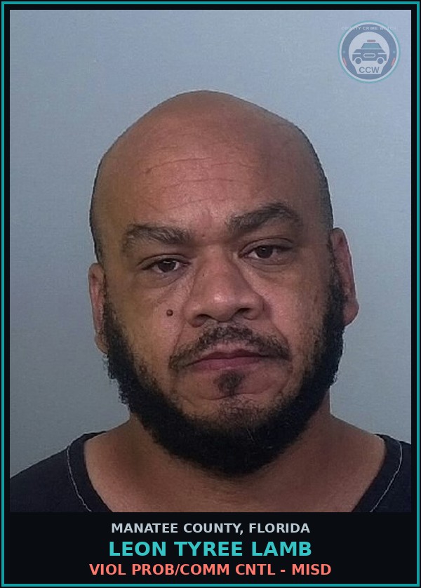 Booking mugshot of LEON TYREE LAMB in Manatee County
