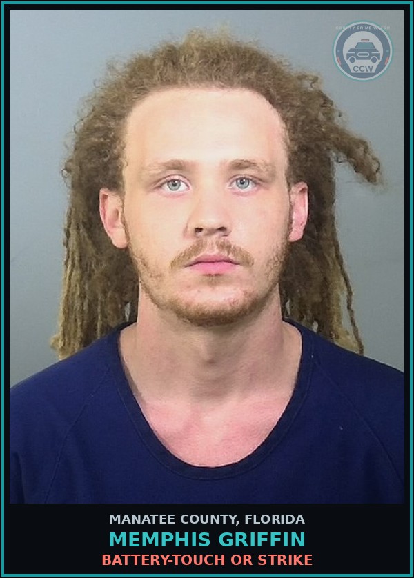 Booking mugshot of MEMPHIS GRIFFIN in Manatee County