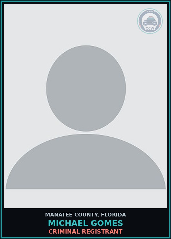 Booking mugshot of MICHAEL GOMES in Manatee County