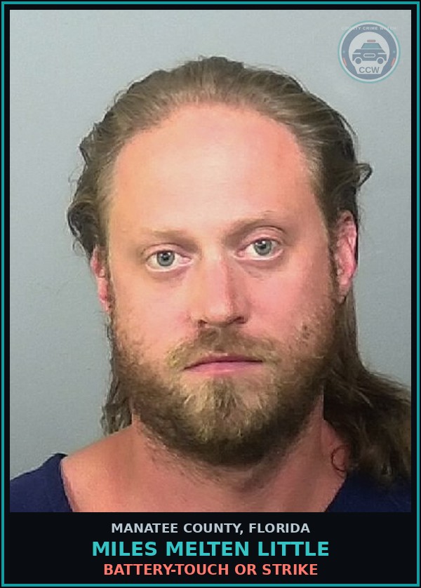 Booking mugshot of MILES MELTEN LITTLE in Manatee County