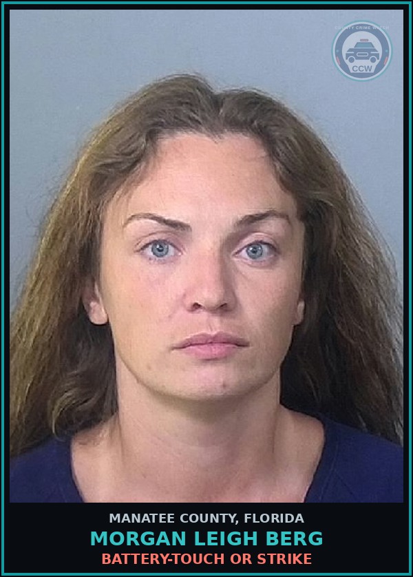 Booking mugshot of MORGAN LEIGH BERG in Manatee County