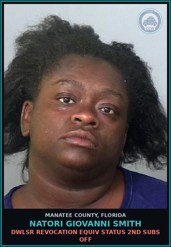 Booking mugshot of NATORI GIOVANNI SMITH in Manatee County