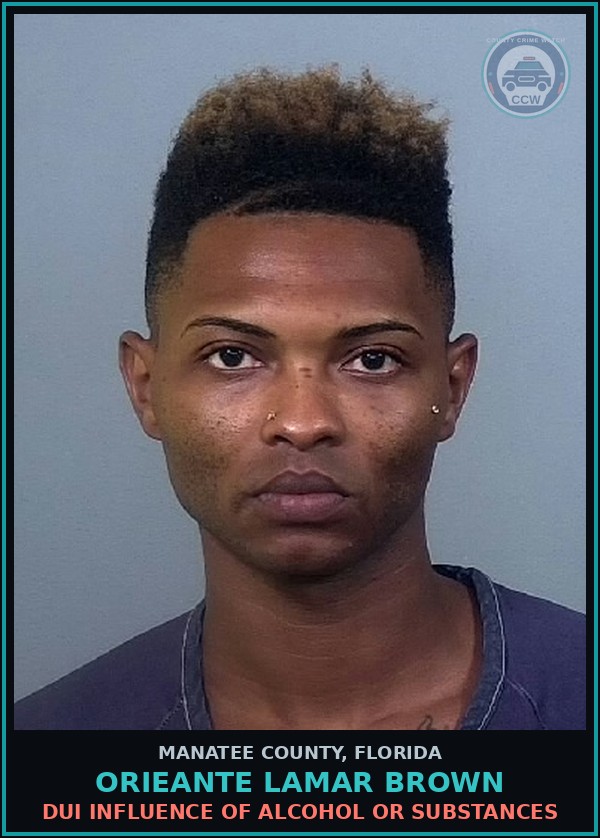 Booking mugshot of ORIEANTE LAMAR BROWN in Manatee County