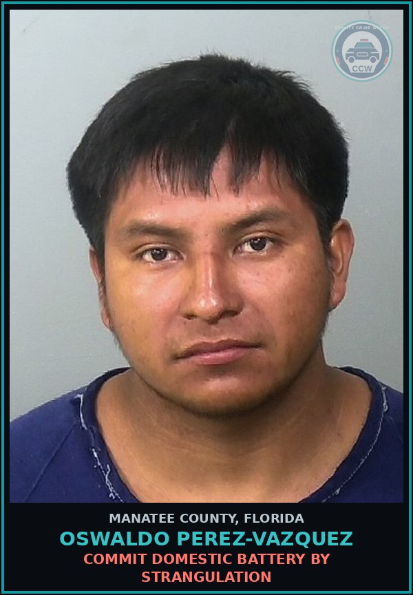 Booking mugshot of OSWALDO PEREZ-VAZQUEZ in Manatee County