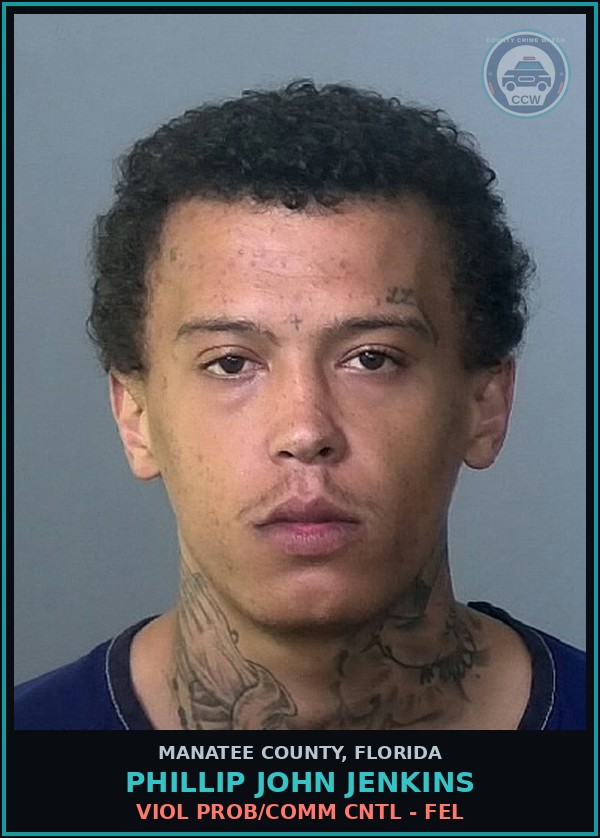 Booking mugshot of PHILLIP JOHN JENKINS in Manatee County