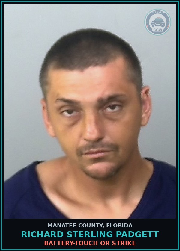 Booking mugshot of RICHARD STERLING PADGETT in Manatee County