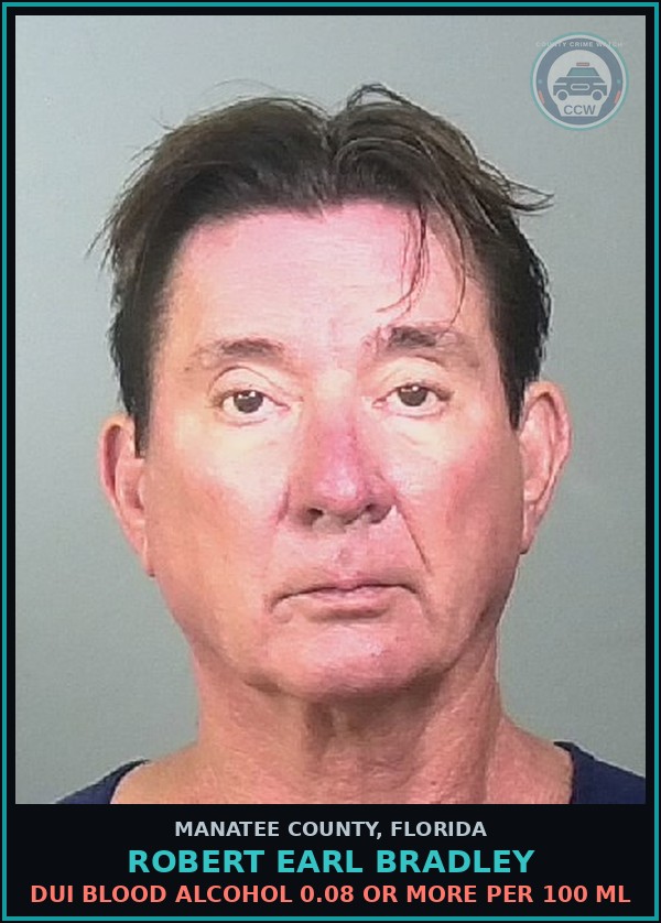 Booking mugshot of ROBERT EARL BRADLEY in Manatee County