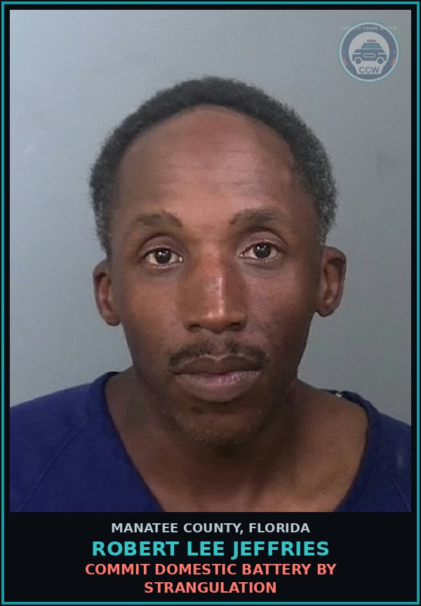Booking mugshot of ROBERT LEE JEFFRIES in Manatee County