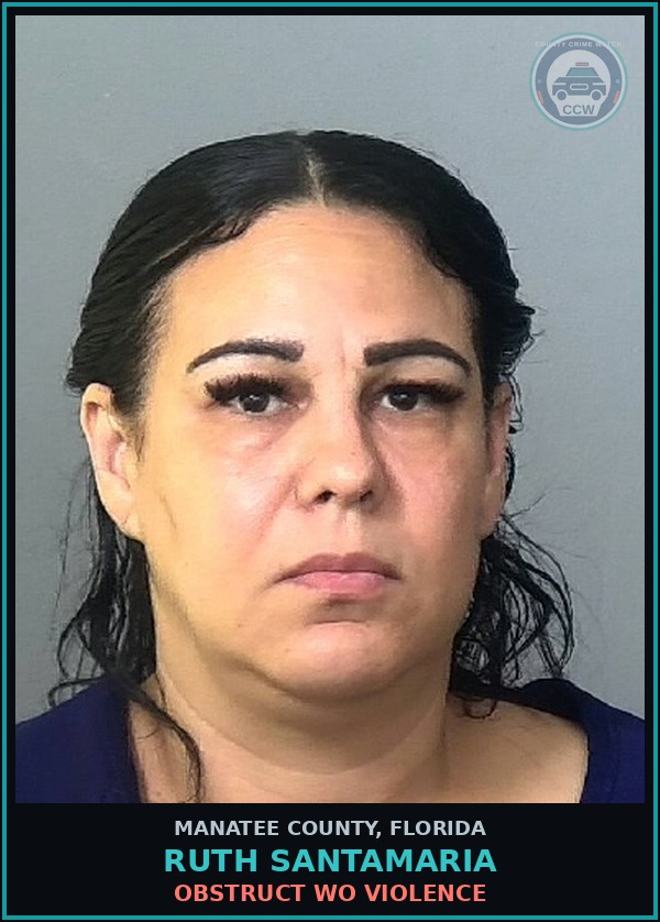 Booking mugshot of RUTH SANTAMARIA in Manatee County