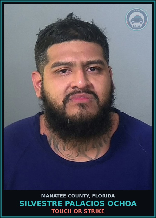 Booking mugshot of SILVESTRE PALACIOS OCHOA in Manatee County